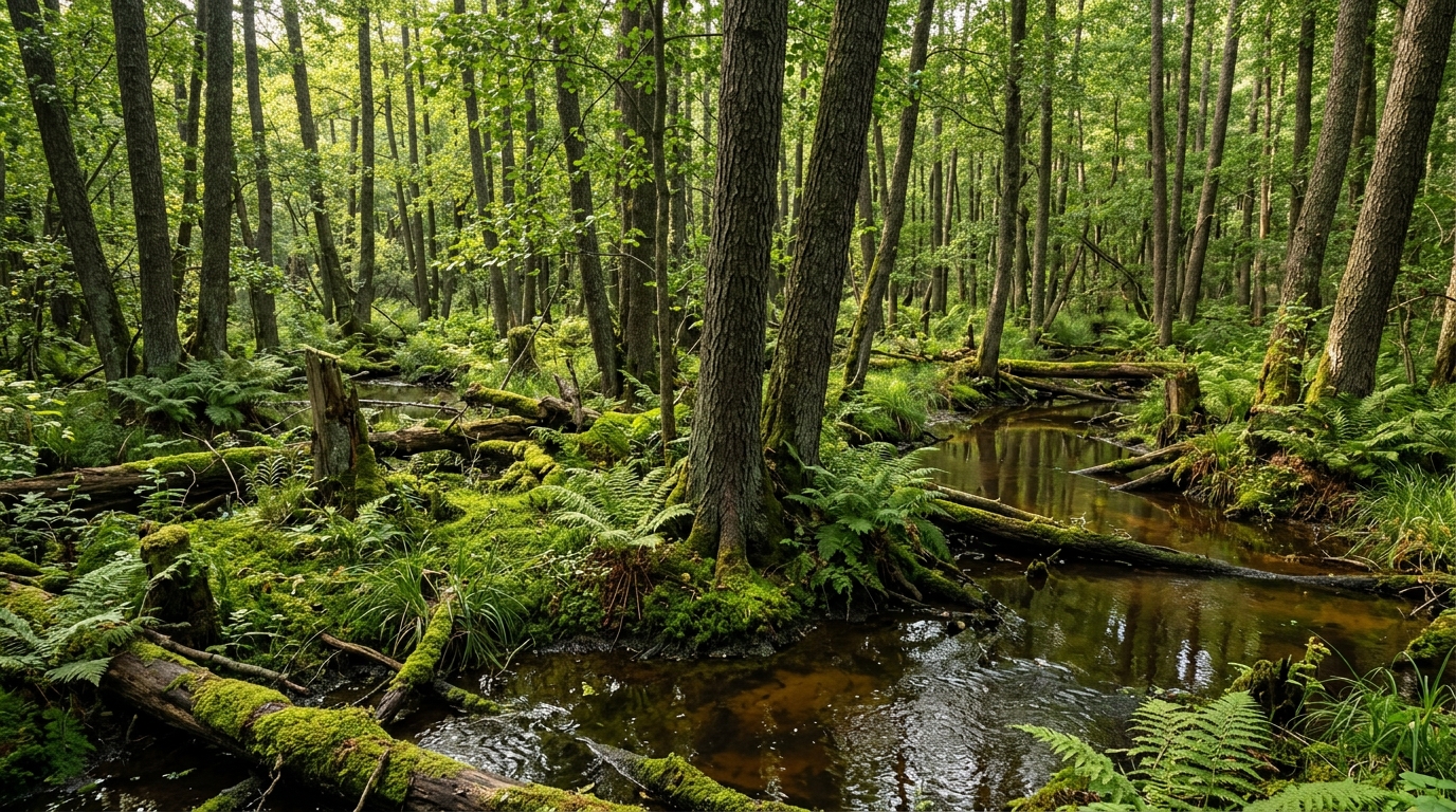 Nordic Coastal Black Alder Swamp (Tervaleppäkorpi) Habitat